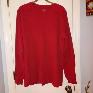 Men's thermal long sleeve shirt.